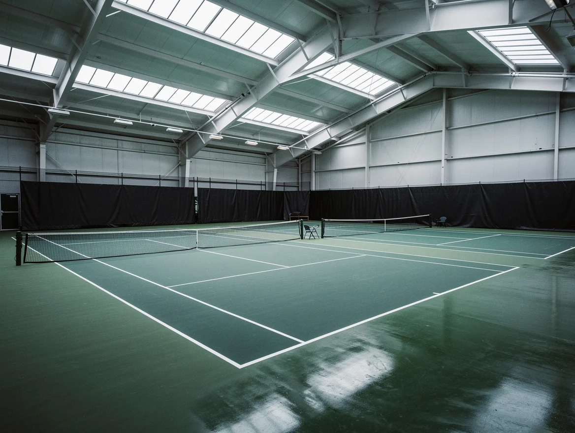 Indoor tennis courts at a premier Toronto club used by Top Toronto Tennis Lessons